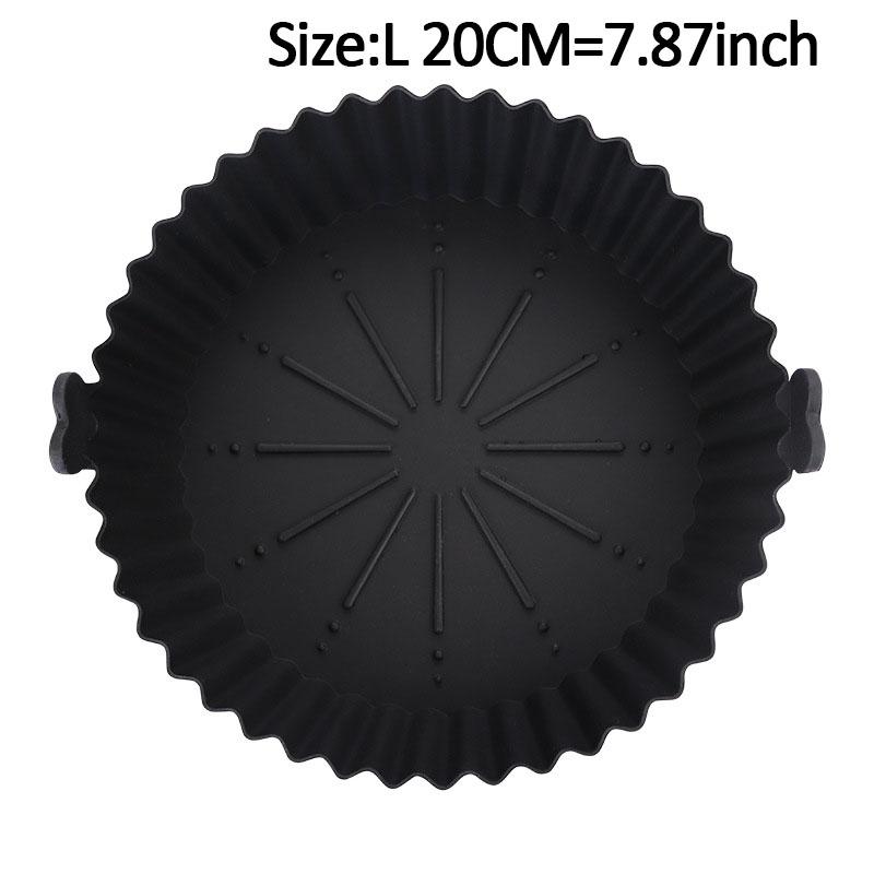 17/20cm Horkovzdušné fritézy Trouba Pečicí plech Opakovaně použitý Silikonový Nepřilnavý Kulatý Pečicí plech Podložky do mikrovlnné trouby Vložka do pánve horkovzdušné fritézy Forma na dort