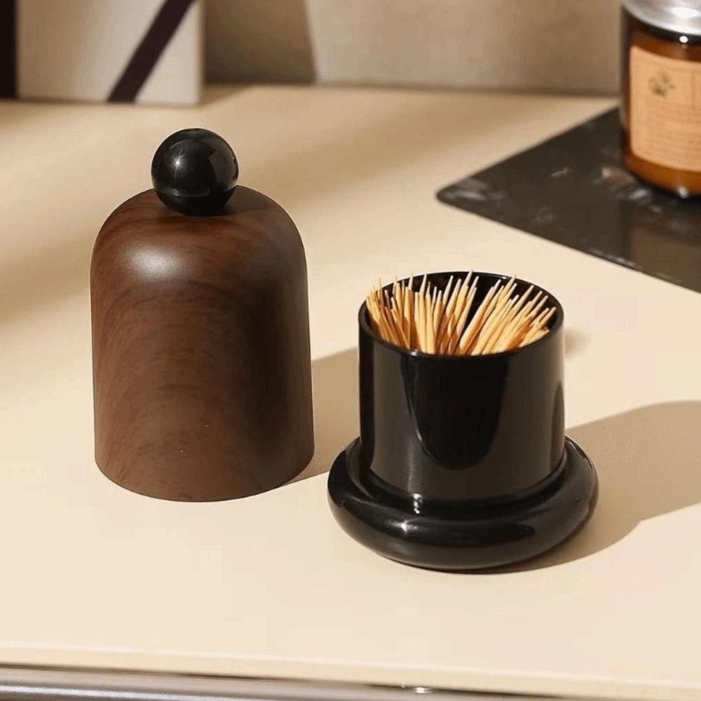 with Ball Top Toothpick Box Plastic Dental Floss Case Toothpick Dispenser  Tea Table Organizer