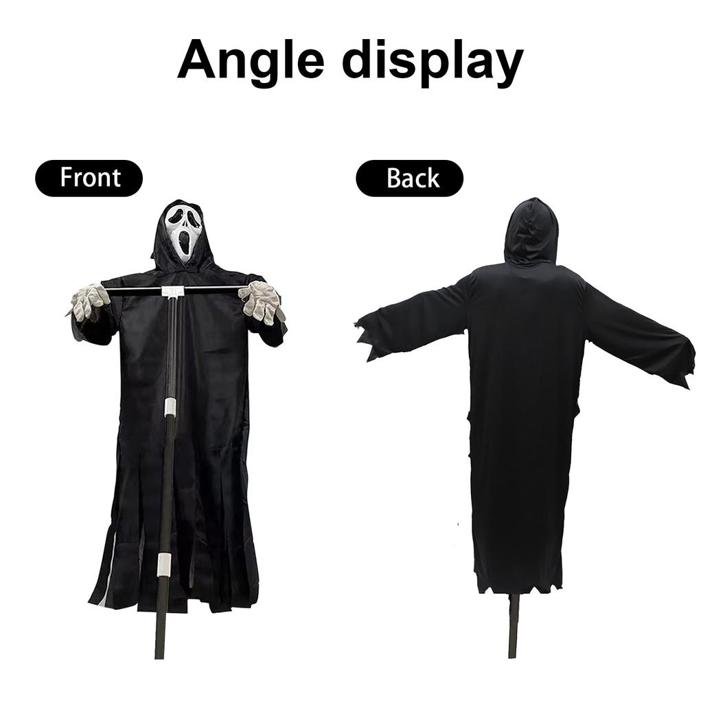 Strašák křičí Halloween Strašidelný ze smrti Létající Halloweenská dekorace pro venkovní zahradu, verandu, dvůr