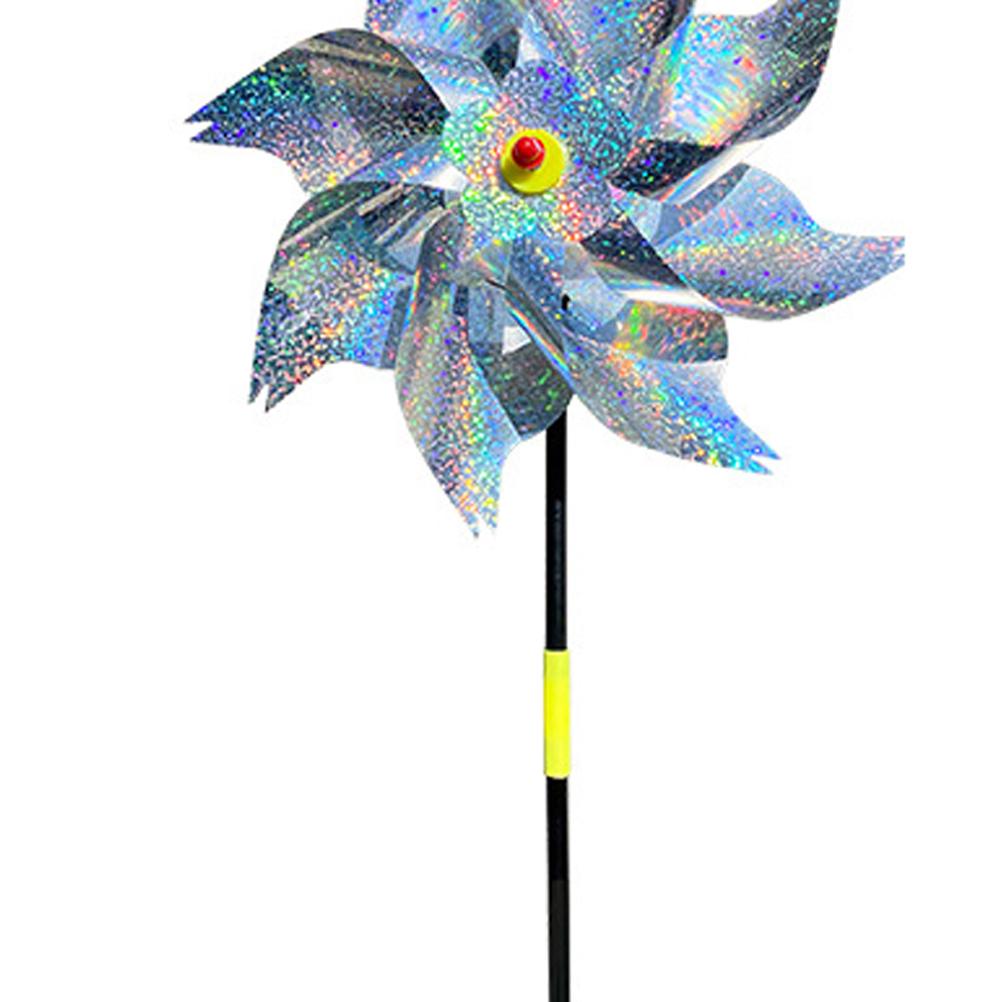 8Pcs Bird Repeller Pinwheel Reflective Garden Plant Flower Bird Repellent Windmill Garden