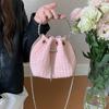 Korean Version of Ins Niche Tote Bag New Fashion Sweet Bucket Bag Chain Bag One-shoulder Crossbody Bag Trendy