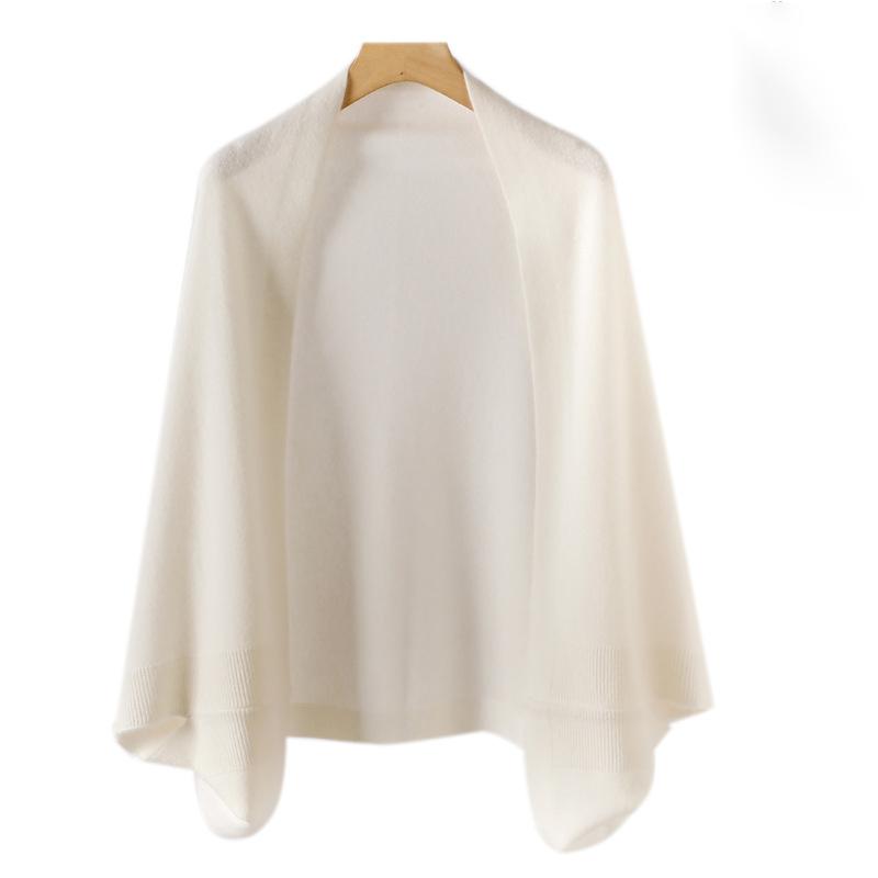 

Осінньо-зимовий жіночий в язаний шаль-шарф м який теплий трикотажний кардиган накидка на плечі захист шиї пашміни шарфи подвійного використання One Size білий