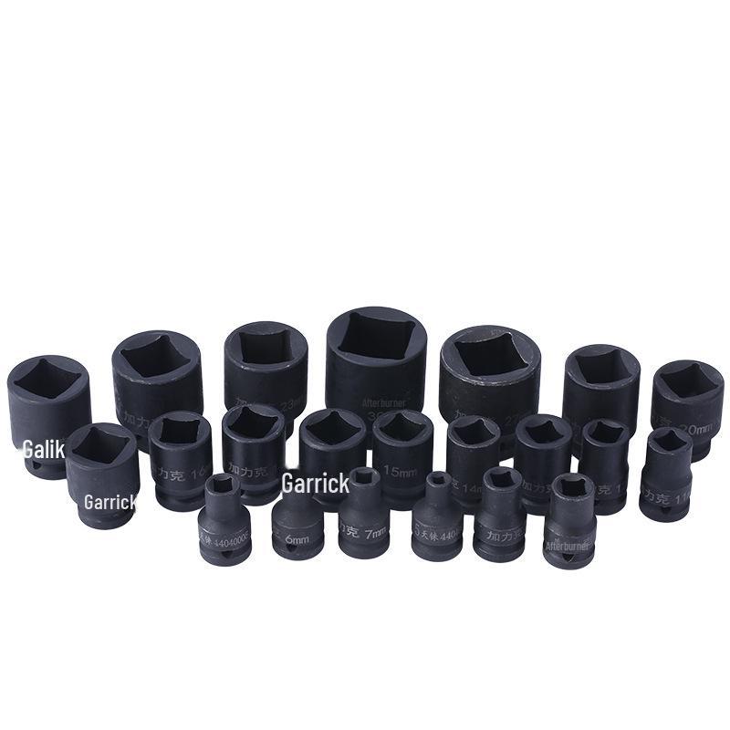 Viereckige Stecknusshülse mit Vierkantkopf, zwei äußere Vierkantlöcher, 22/24 Dafei, 12,5 mm, kleiner Luftkanonenschlüssel.