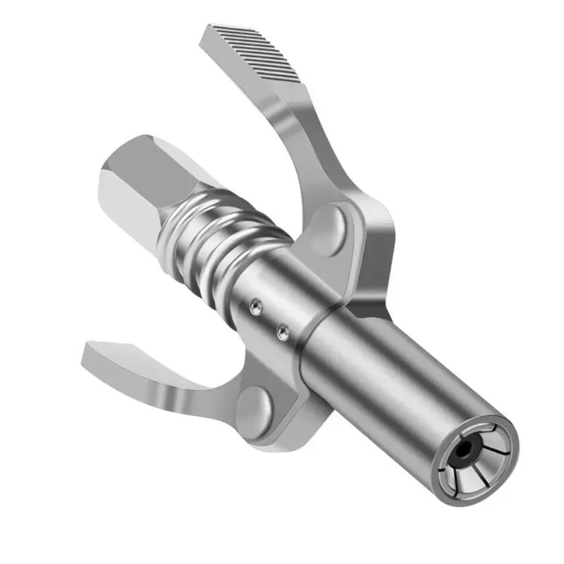 1pc Grease Nozzle Stainless Steel Double Handle High Pressure Locking Pliers Grease Nozzle Grease Auto Repair ToolsGood product