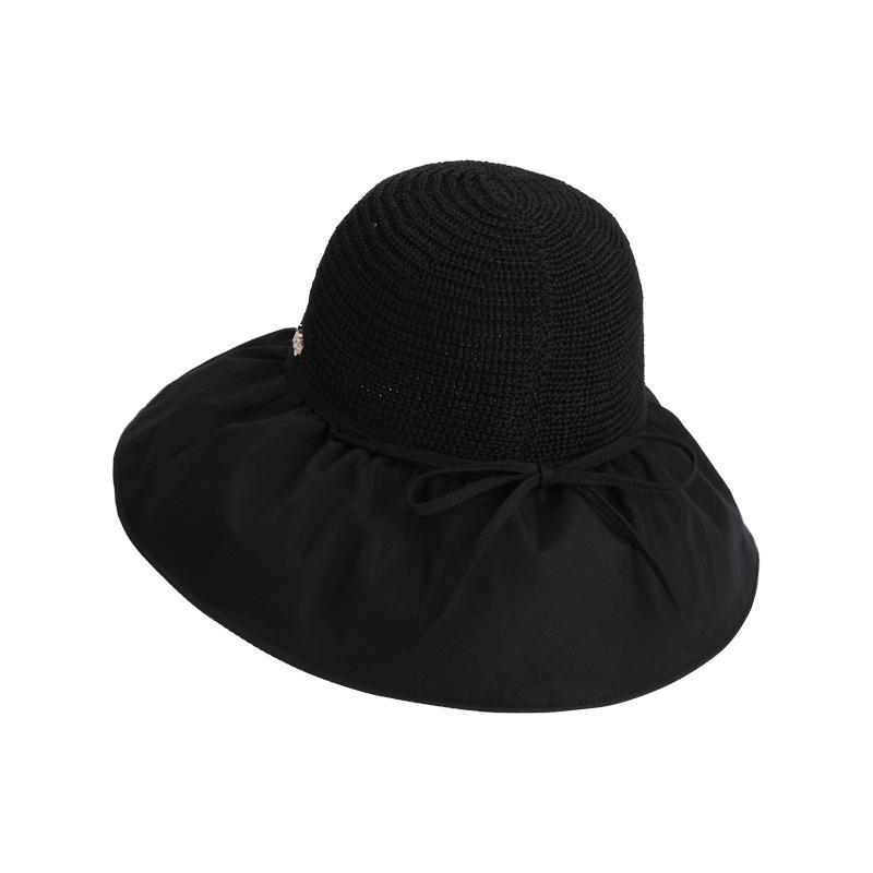 Summer vinyl big brim sun hat outdoor travel face cover sun protection hat children fashion versatile face small bucket hat