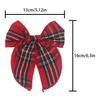 Plaid Bow Hair Clip - Festive Christmas Party Accessory