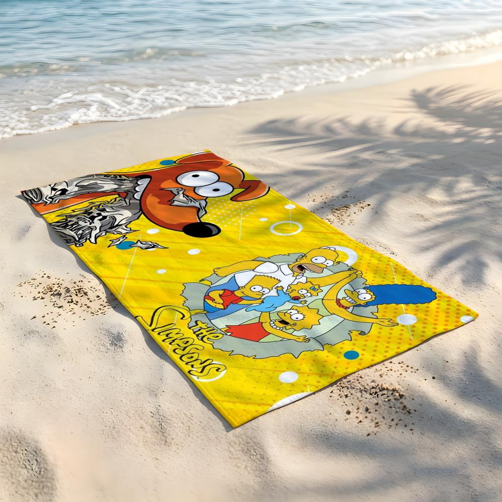 Cartoon T-The S-Simpsons Towel Beach Blanket Towel For Travel Gym Shower Luxury Lightweight Camping Pool hot