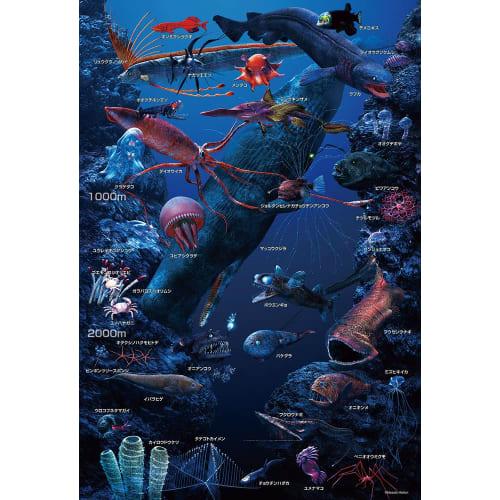 [Made in Japan] Beverly 150 Large Jigsaw Puzzle Let's learn about the creatures of the deep sea! (26 x 38 cm) L74-191