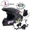DOT Certified Off-Road Helmet L/XL Size with Goggles Gloves Face Mask Set for Adult ATV UTV Dirt Bike Motocross