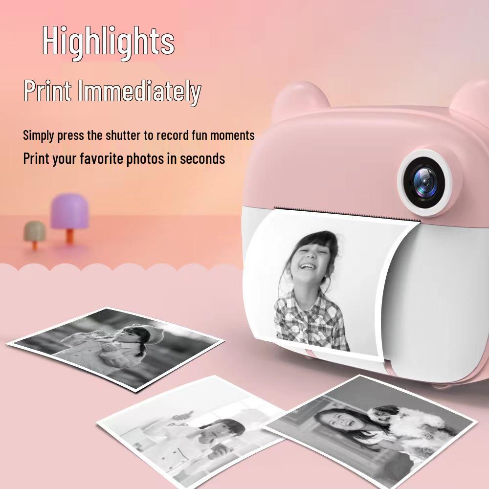 Q5 Barnas Dobbeltlinse Instant Print Kamera - Håndholdt Mini SLR Leketøy