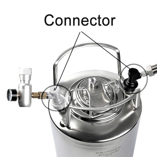 Brew Beer Disconnect Barbed Ball Lock Keg Carbonation Threaded Dispenser Cap