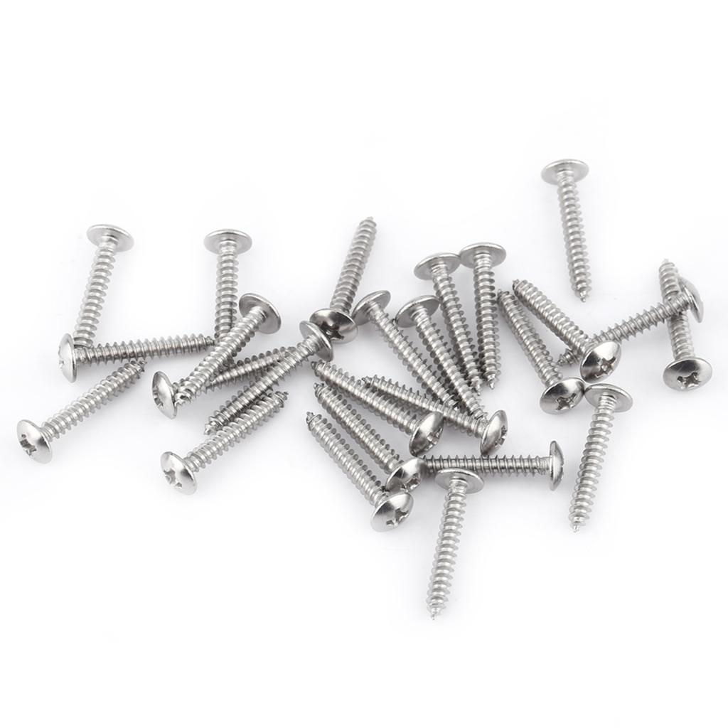 200pcs M3 Aço Inoxidável SS304 Parafusos Autoatarraxantes Cabeça Panela Plana Treliça