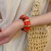 Europe American Style Acrylic Bangle Resin Exaggerated Bracelet Creative Elastic Bracelet  Women