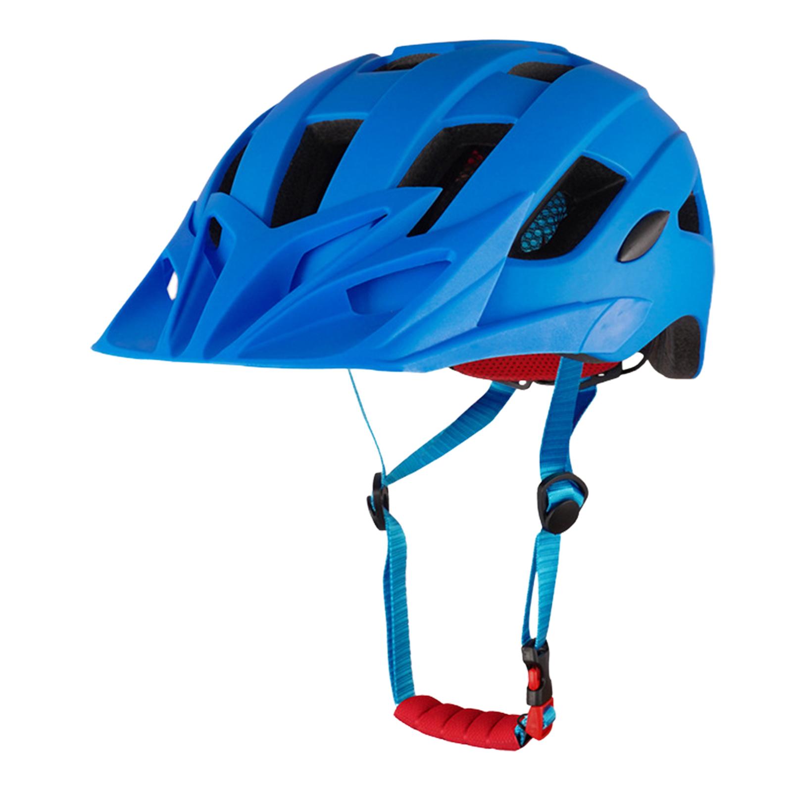 Breathable Cycling Helmet with Insect Net Adjustable Bicycle Helmet Outdoor Bicycle Headgear for Skating Cycling Scooter синий