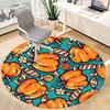 1pc Halloween Pumpkin Carpet, Round Non Slip Durable Large Size Office Carpet, Suitable for Office