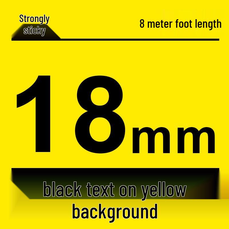 Compatível Fita para Rotulador Brother 12mm: PT-E100B/D210/D450/115B, Autoadesivo Laminado