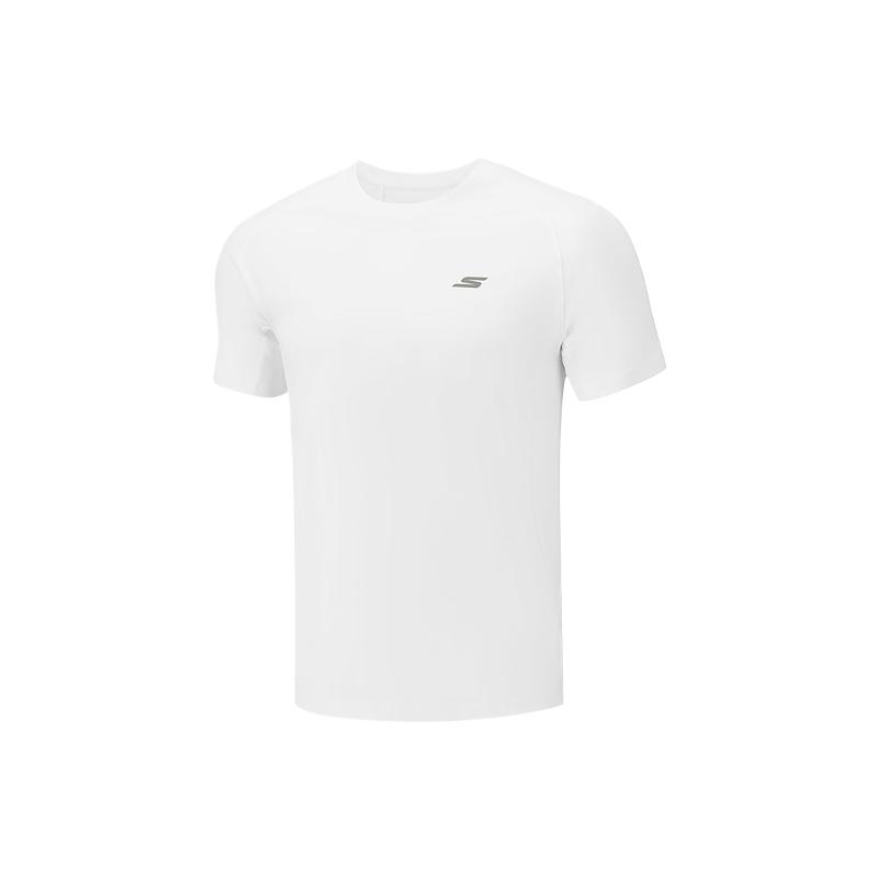 Skechers Solid Color Breathable Fitted T-Shirt Men tops P226M141-01NJ L