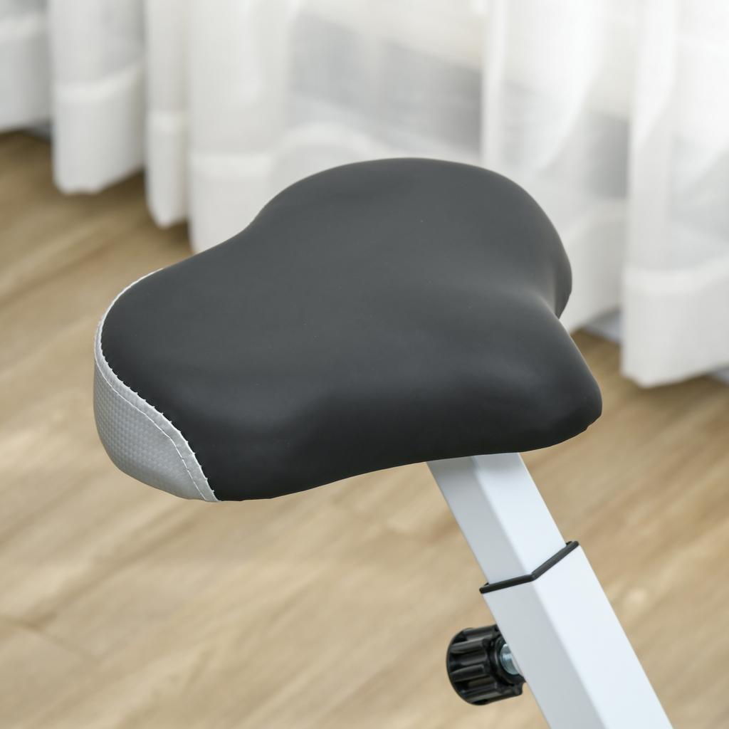 Foldable Magnetic Exercise Bike with 8 Resistance Levels and Adjustable Seat, in Steel, 97x43x110 cm, Red