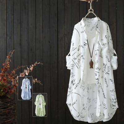 Camisa de protección solar de verano para mujer, de largo medio, delgada, de manga larga, informal, holgada, de tela ligera y transpirable