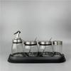 Junchu Glass Table Condiment & Toothpick Holder Set