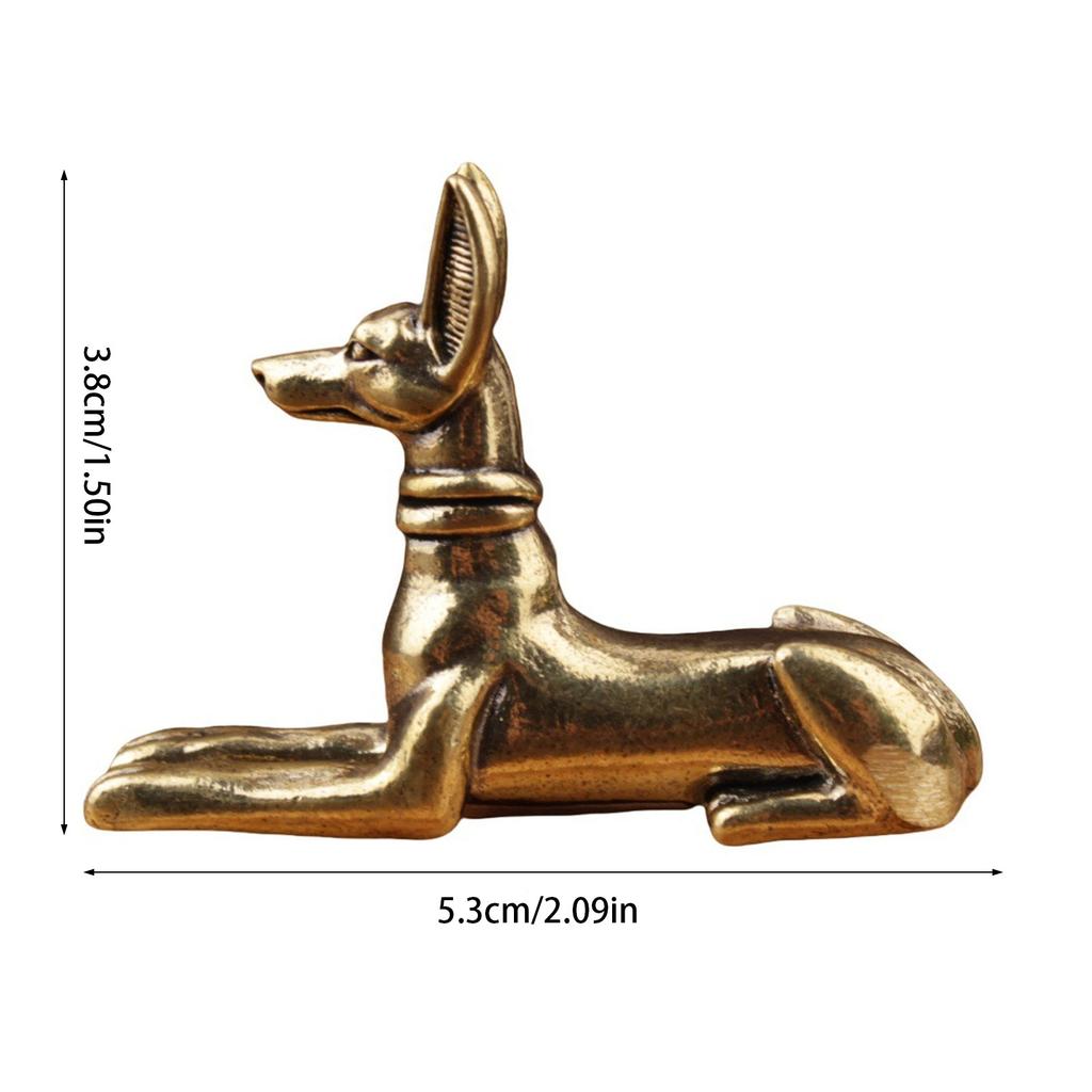 Brass Dog Shelf Decors Accent Sitting Dog Figurines Tabletop Centerpieces Home Decorations Retro Dog Decorative Objects