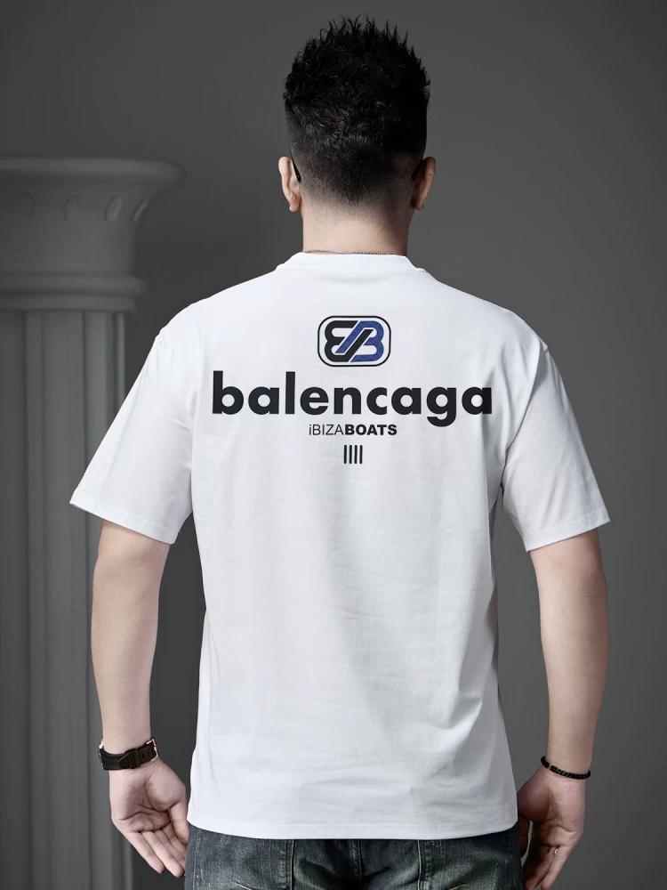 European High-End Letter-Printed Short-Sleeved T-Shirt for Men 2025 New Summer Trendy T-Shirt Men's Half-Sleeved Top