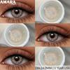 AMARA Brown Color Contacts for Eyes Makeup Eyes Lenses Gray Pupils Blue Eyes Contacts Colorful Makeup Black Lens for Party