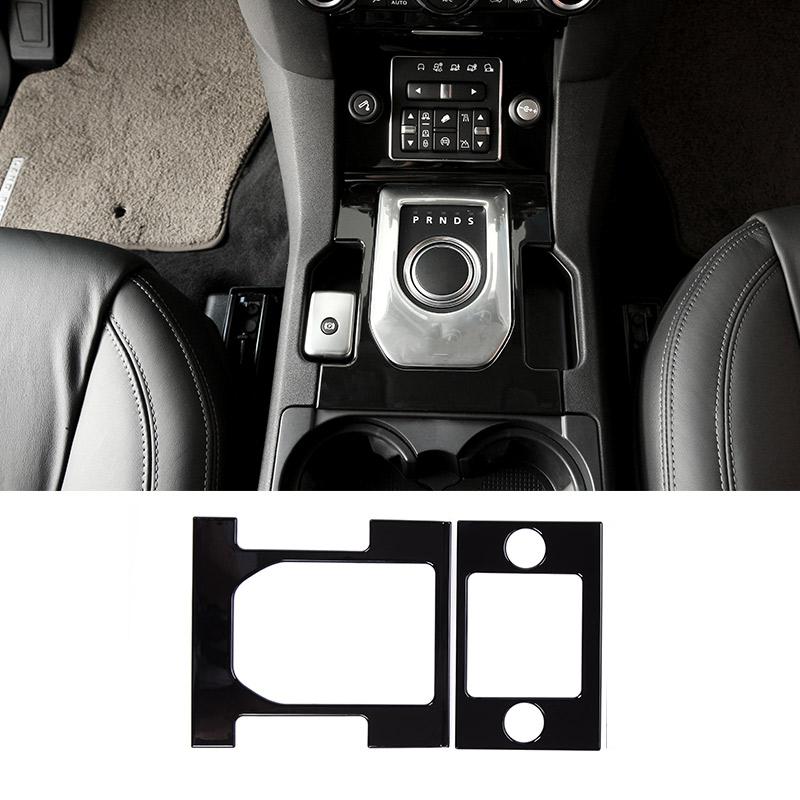 Pour Land Rover Discovery 4 2010-2016 ABS Noir Kit Intérieur Tableau de Bord Console Panneau de Changement de Vitesse Décoration Couverture Garniture Autocollants
