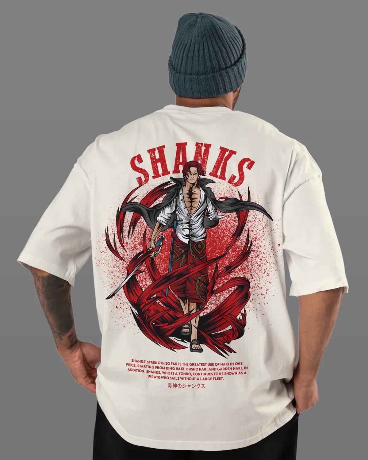 

One Piece Shanks T-Shirt Men Summer Anime Red Hair Yonko Graphic Tee Japanese Manga Streetwear Short Sleeve Oversized Top S разноцветный
