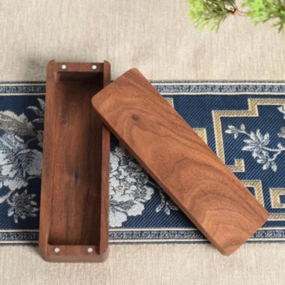 Solid Wood Walnut Wood Cat Whisker Box Elegant Design Pet Memorial Box  Memories Collecting