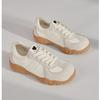 Retro Leather German Training Shoes Women's 2025 Autumn New Shoes Platform-soled Versatile Casual Little White Shoes Sports Forrest Gump Shoes