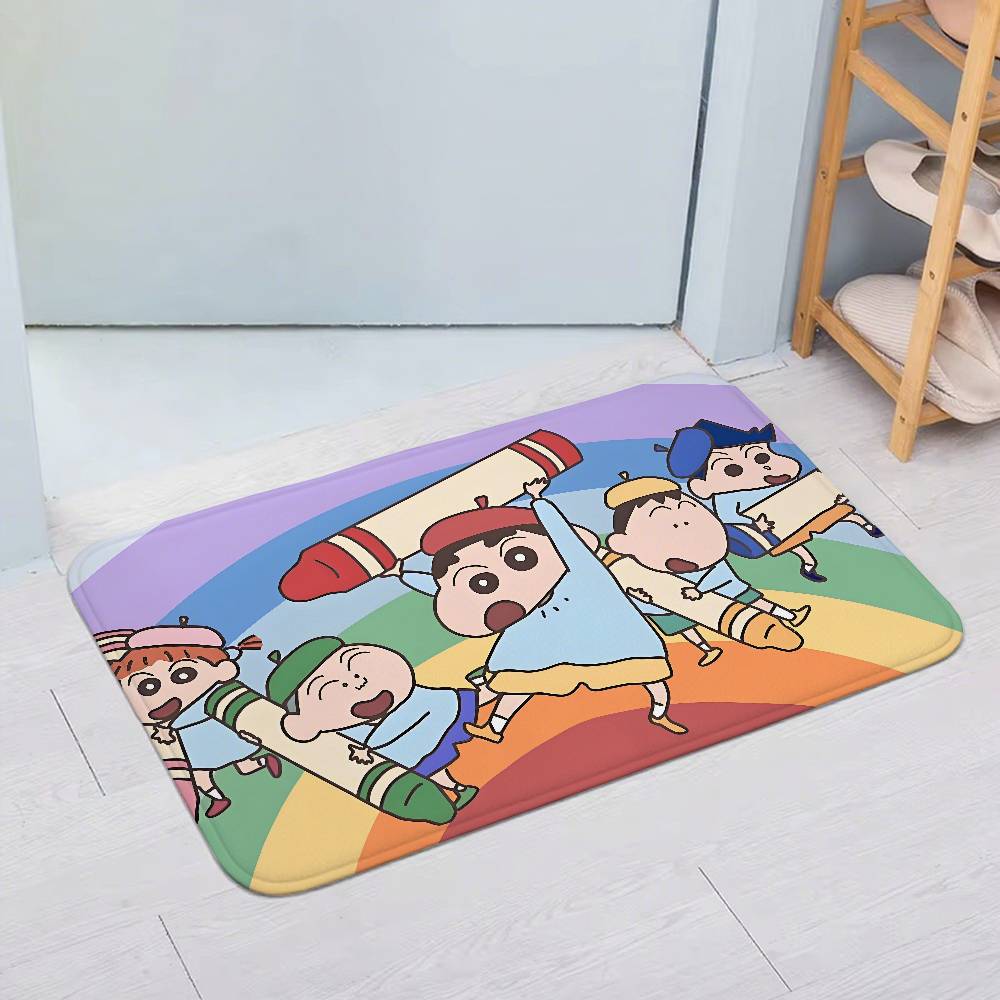 C-crayons-S-Shins-Chan CUTE Entry Door Floor Mat Festive Decorations Carpet Bathroom Anti-slip Mat Entrance Doormat
