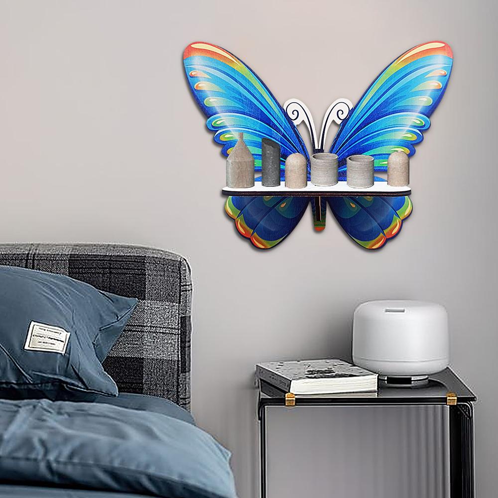 1pc, Bohemian style wall shelf dream butterfly wooden crafts, living room farmhouse bathroom decoration