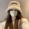 Fall Winter Ladies Bucket Hat With Thick Wool Plush For Warmth And Windproof Comfort