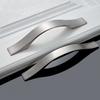 Modern Wardrobe Door Handles Aluminium Alloy Brushed Silver Kitchen Drawer Cabinet Furniture Hardware Home Improvement