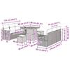 Garden Sofa Set with Cushions 9 pcs Beige Poly Rattan