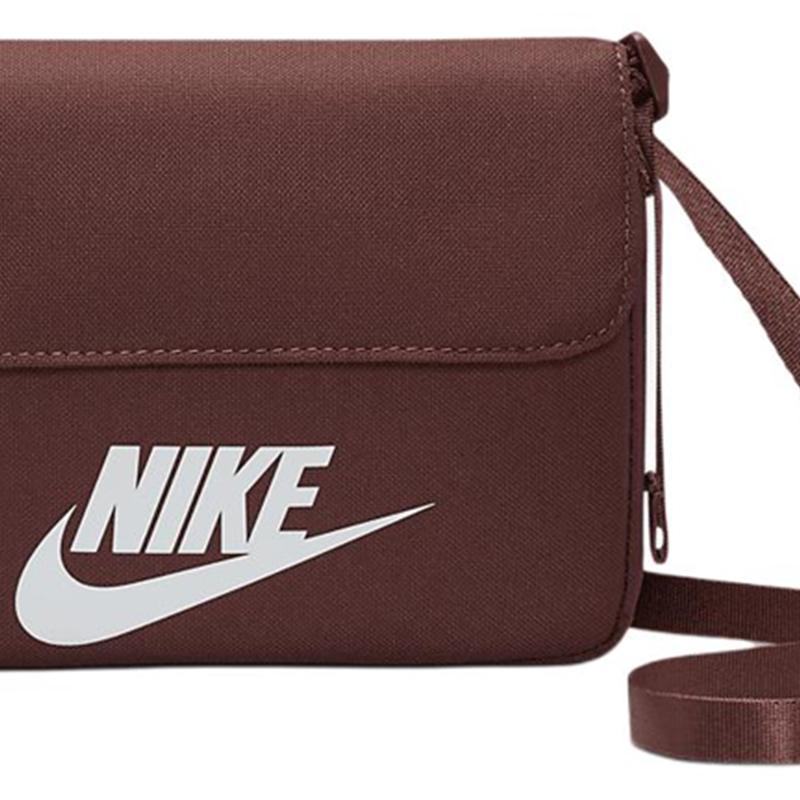 New Nike Fabric Shoulder Bag Crossbody Bag Regular Unisex Red Brown CW9300-218