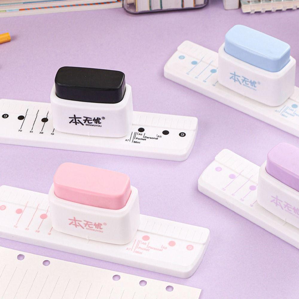 3-Hole Mini Hand Hole Puncher Multicolor Standard Hole Punch New Puncher School Office Supplies