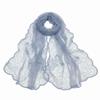 Elegant Embroidered Flower Lace Scarf Lightweight Breathable Mesh Sunscreen Shawl Long Silk Scarf Women