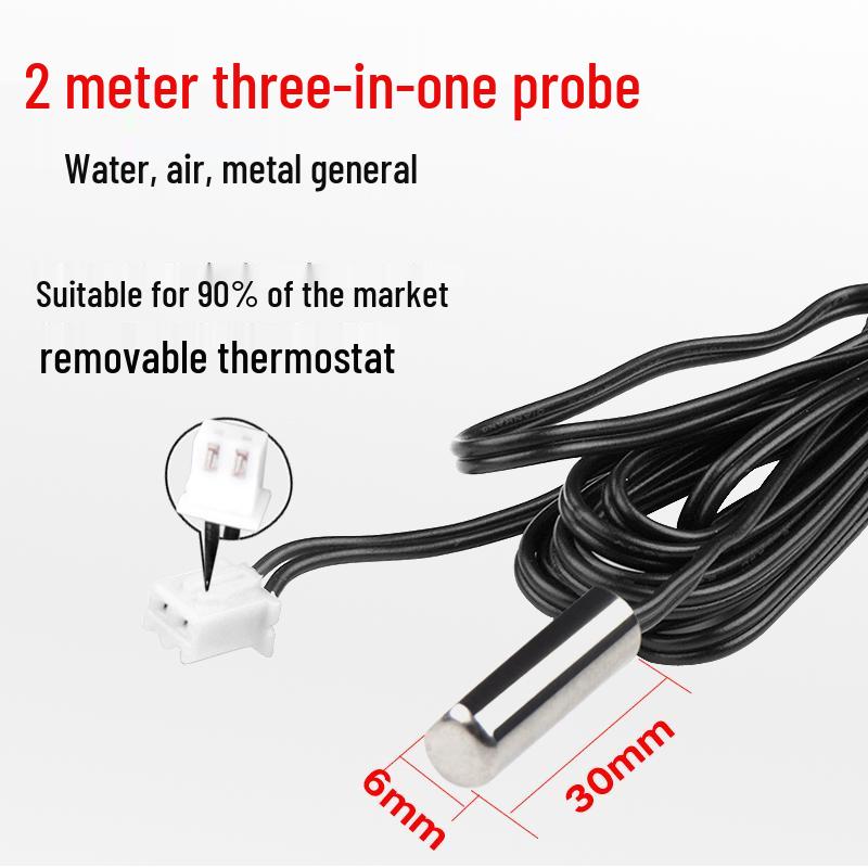 Waterproof High-Precision Thermostat Probe with Plug and Magnetic Air Head