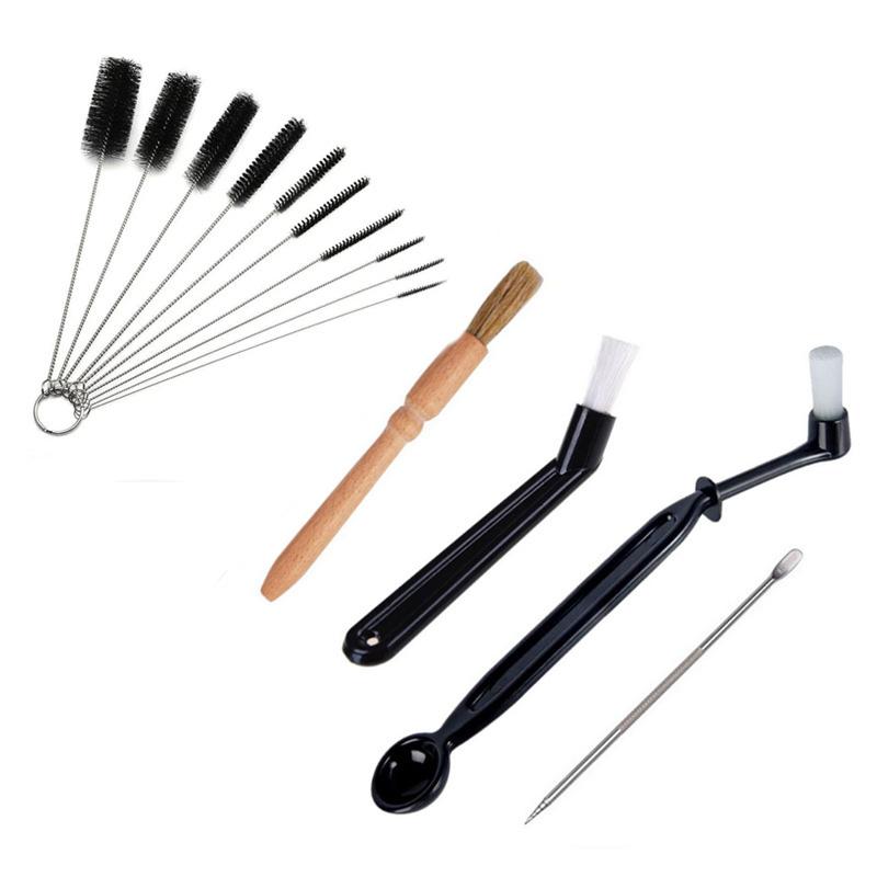 1 Set Coffee Machine Cleaning Brush Espresso Brush Kit Wooden Coffee Grinder Machine Duster Set