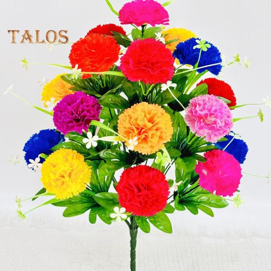 Konstgjord Nejlikarealistisk 18 Huvud Falsk Sidenblomma UV-beständig Bröllopsfest Inomhus Utomhus Trädgård Gård Konstgjorda Blommor Växtdekoration