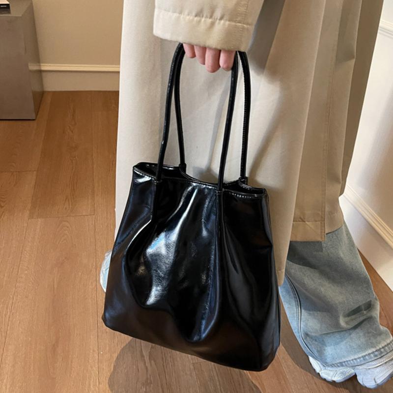 Nuevo Bolso Tote de Moda para Mujer de Gran Capacidad, Bolso Balde Elegante de Color Sólido, Bolso Suave para Desplazamientos, Bolsos de Hombro de PU a la Moda para Señoras