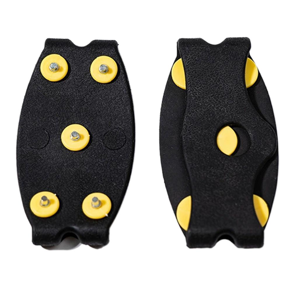1Pairs 5-Stud Climbing Crampons Durable Anti Slip Mountaineering Cleats Unisex Snow Claw Shoe Covers Outdoor Chain Shoe Spikes