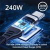 NFHK 240W 90 Degree USB for and Mobile 50cm USB-C Type-C Cable, 480Mbps, 48V, 5A, Upward/Downward Angle, 2.0 Compatible, 100W, Laptops, Tablets,