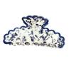Large Hair Claw Clip Blue White Porcelain Tie Dye Pattern Lightweight Acrylic Hair Accessory 12 Color Options