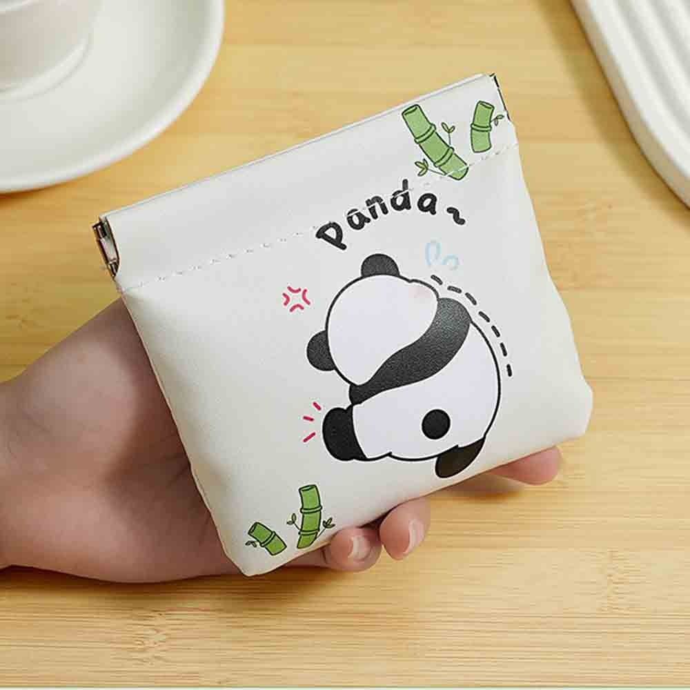 Blattfederbeutel Lippenstift Aufbewahrungstasche Panda Brillenetui Niedliche Make-up Tasche Mädchen