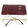 Cartier Logo Trinity Glasses Eyewear Glasses Frames Metal Gold