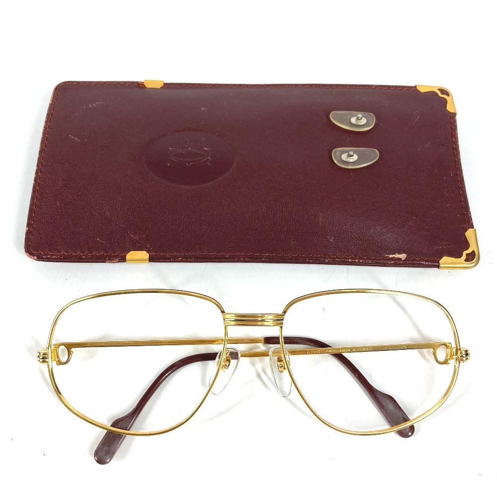 Cartier Logo Trinity Glasses Eyewear Glasses Frames Metal Gold