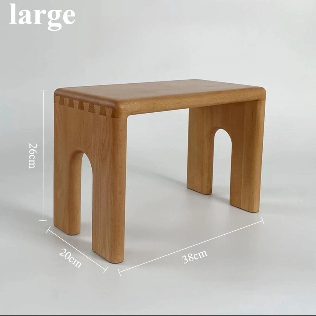 Nordic Ottomans Solid Wood Morden Stools Portable Mini Stool Children Interior Bedroom Ottomans Furniture for Living Room